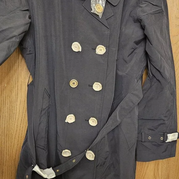 ISAAC MIZRAHI LIVE WOMEN'S BLACK TRENCH COAT XL NWT - Picture 12 of 16